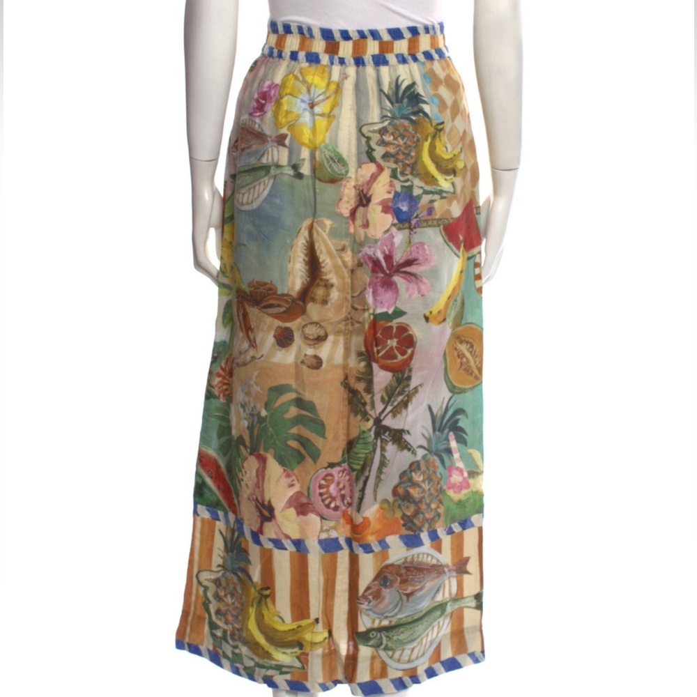 ALÉMAIS Linen Midi Length Skirt - Picture 4 of 4